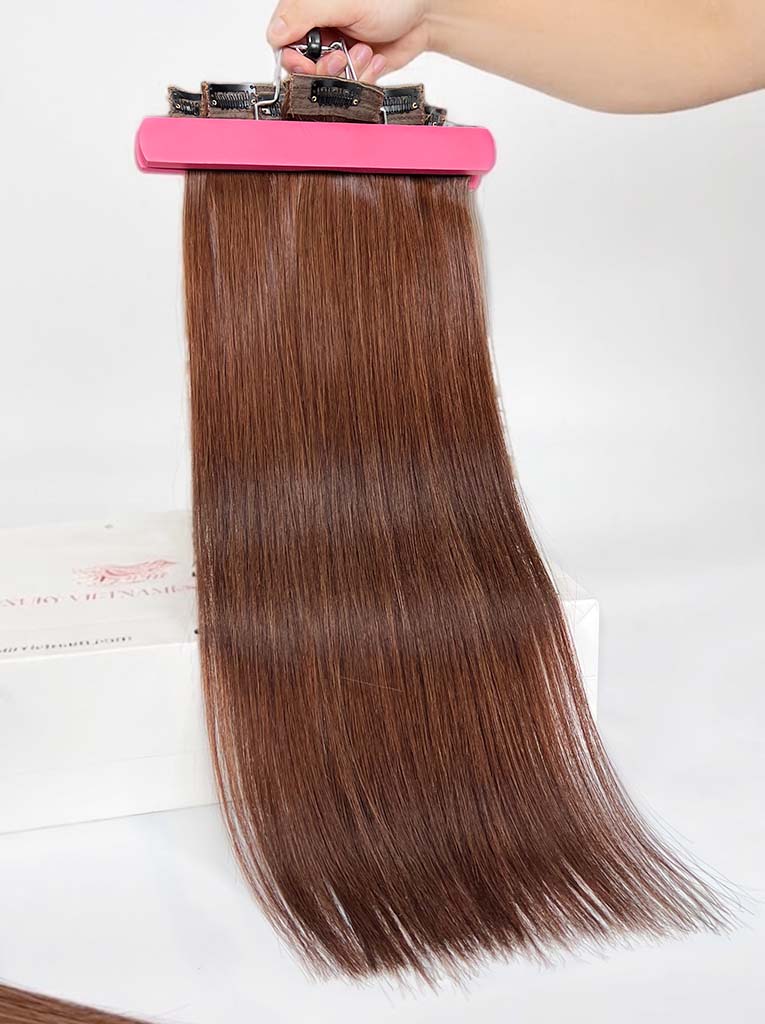 Light brown straight clip-in set
